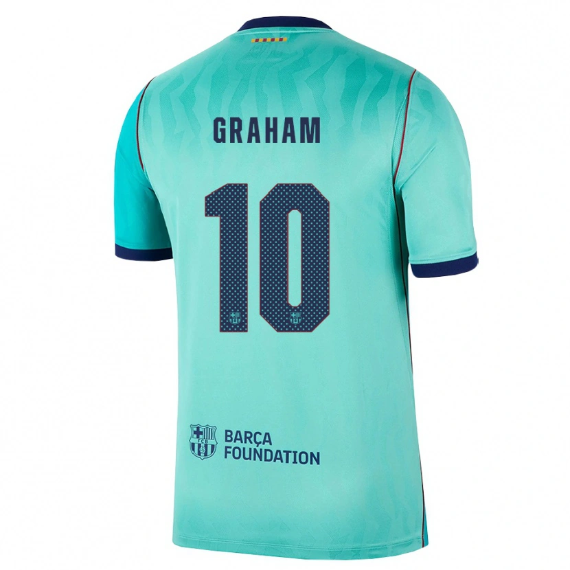 Danxen Herren Caroline Graham Hansen #10 Aqua Dunkeltürkis Königsblau Ausweichtrikot Trikot 2026/27 T-Shirt