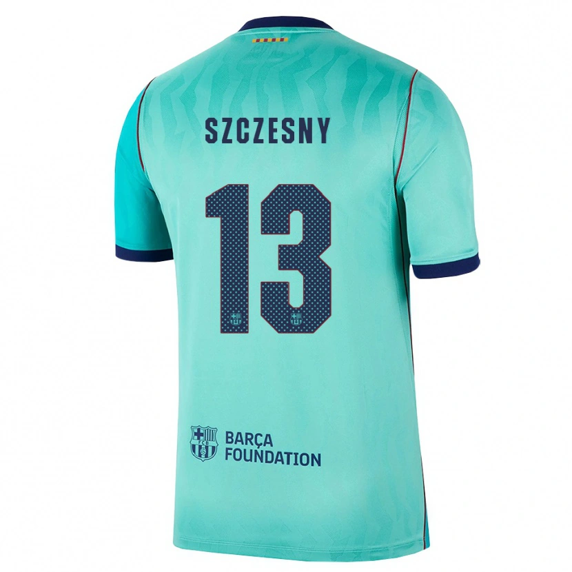 Danxen Herren Wojciech Szczesny #13 Aqua Dunkeltürkis Königsblau Ausweichtrikot Trikot 2026/27 T-Shirt