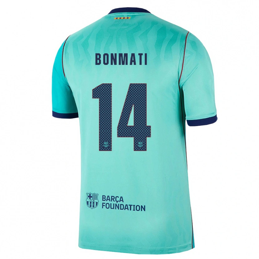 Danxen Herren Aitana Bonmati #14 Aqua Dunkeltürkis Königsblau Ausweichtrikot Trikot 2026/27 T-Shirt