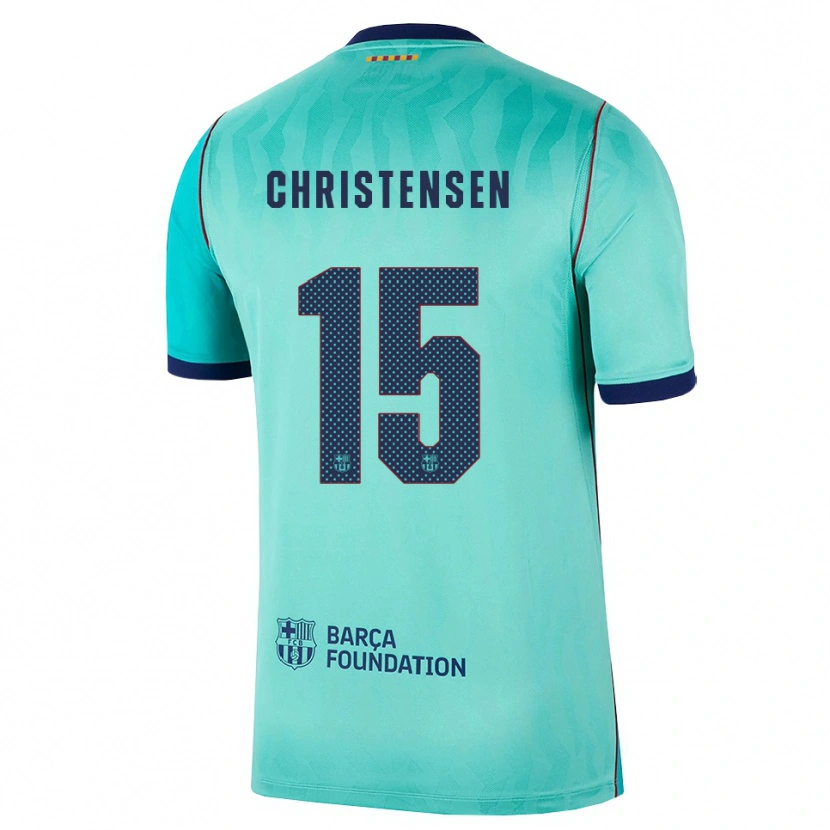 Danxen Herren Andreas Christensen #15 Aqua Dunkeltürkis Königsblau Ausweichtrikot Trikot 2026/27 T-Shirt
