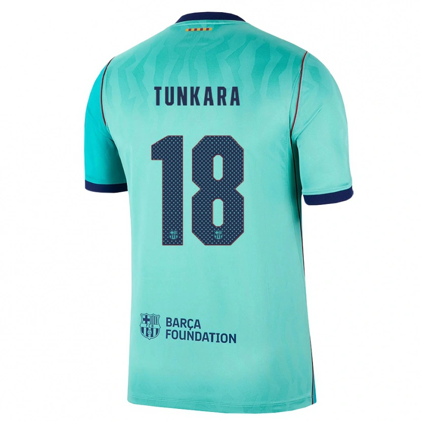 Danxen Herren Ebrima Tunkara #18 Aqua Dunkeltürkis Königsblau Ausweichtrikot Trikot 2026/27 T-Shirt