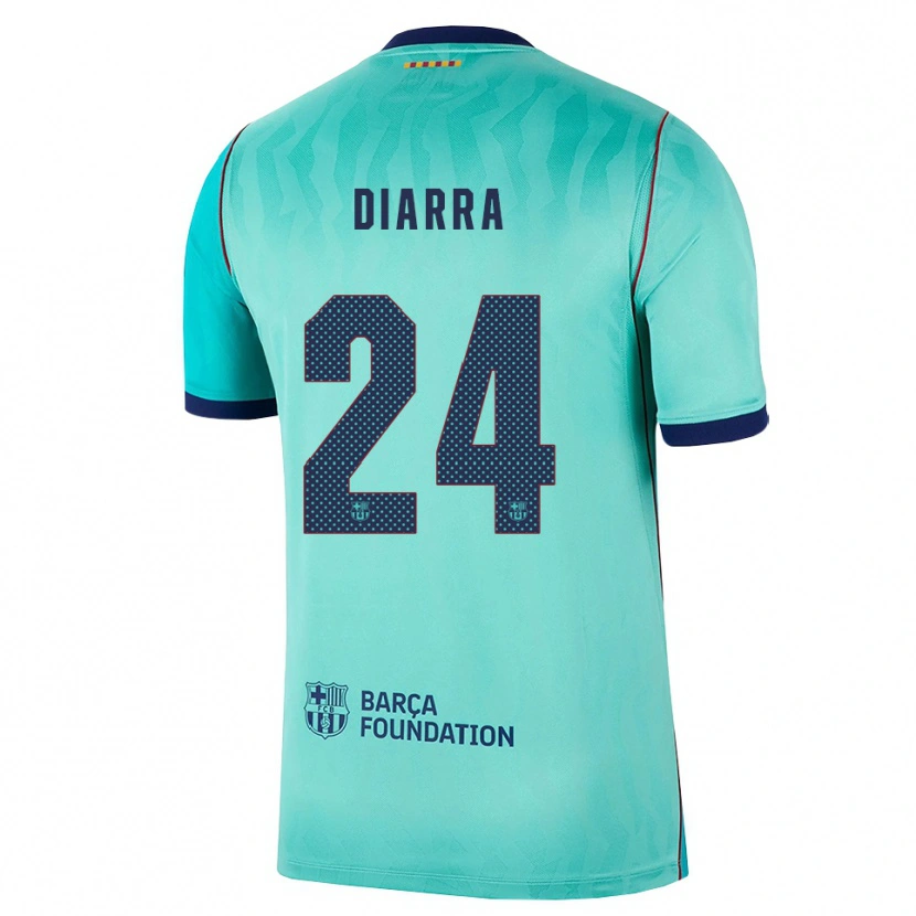 Danxen Herren Ibrahim Diarra #24 Aqua Dunkeltürkis Königsblau Ausweichtrikot Trikot 2026/27 T-Shirt