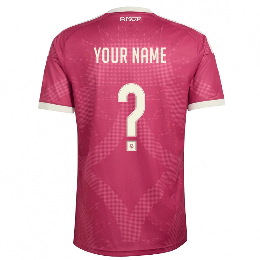 Danxen Herren Ihren Namen #0 Blassviolett Rot Weiß Ausweichtrikot Trikot 2026/27 T-Shirt