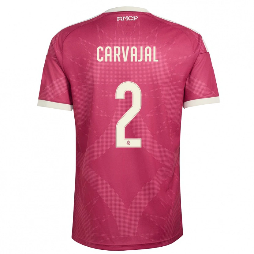 Danxen Herren Daniel Carvajal #2 Blassviolett Rot Weiß Ausweichtrikot Trikot 2026/27 T-Shirt