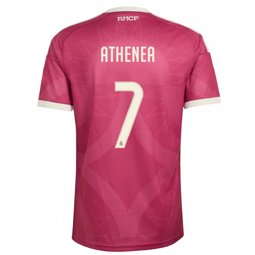 Danxen Herren Athenea Del Castillo #7 Blassviolett Rot Weiß Ausweichtrikot Trikot 2026/27 T-Shirt