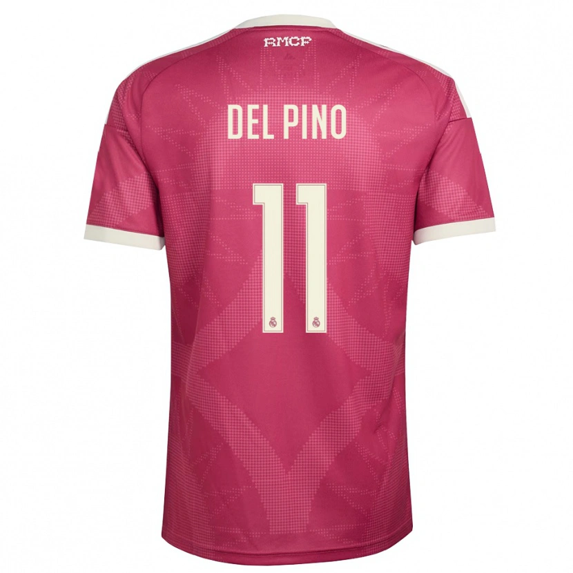 Danxen Herren Santiago Del Pino #11 Blassviolett Rot Weiß Ausweichtrikot Trikot 2026/27 T-Shirt
