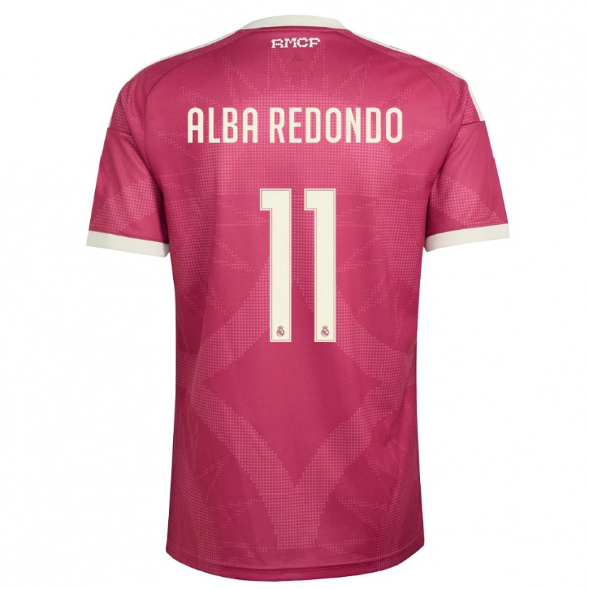 Danxen Herren Alba Redondo #11 Blassviolett Rot Weiß Ausweichtrikot Trikot 2026/27 T-Shirt