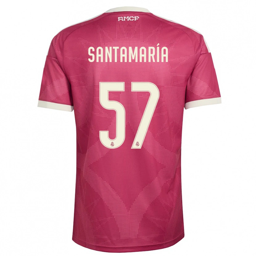Danxen Herren Fran Santamaría #57 Blassviolett Rot Weiß Ausweichtrikot Trikot 2026/27 T-Shirt