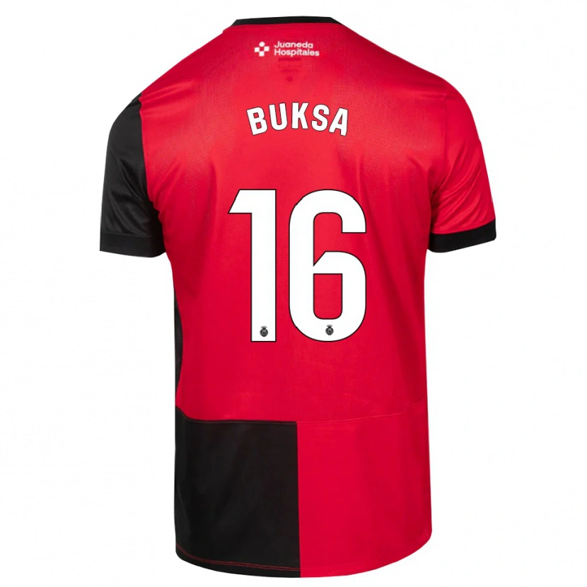 Danxen Herren Adam Buksa #16 Schwarz Rot Weiß Heimtrikot Trikot 2026/27 T-Shirt