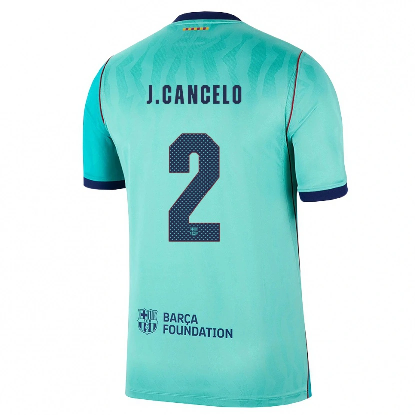 Danxen Herren João Cancelo #2 Aqua Dunkeltürkis Königsblau Ausweichtrikot Trikot 2026/27 T-Shirt