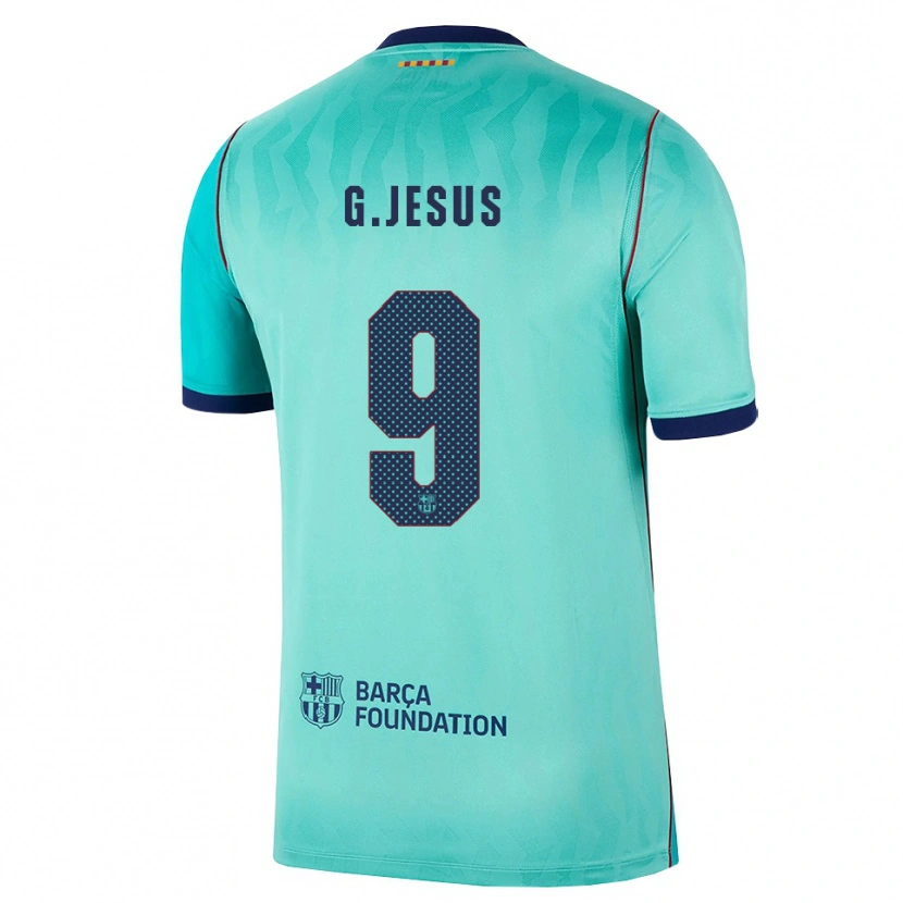 Danxen Damen Gabriel Jesus #9 Aqua Dunkeltürkis Königsblau Ausweichtrikot Trikot 2026/27 T-Shirt