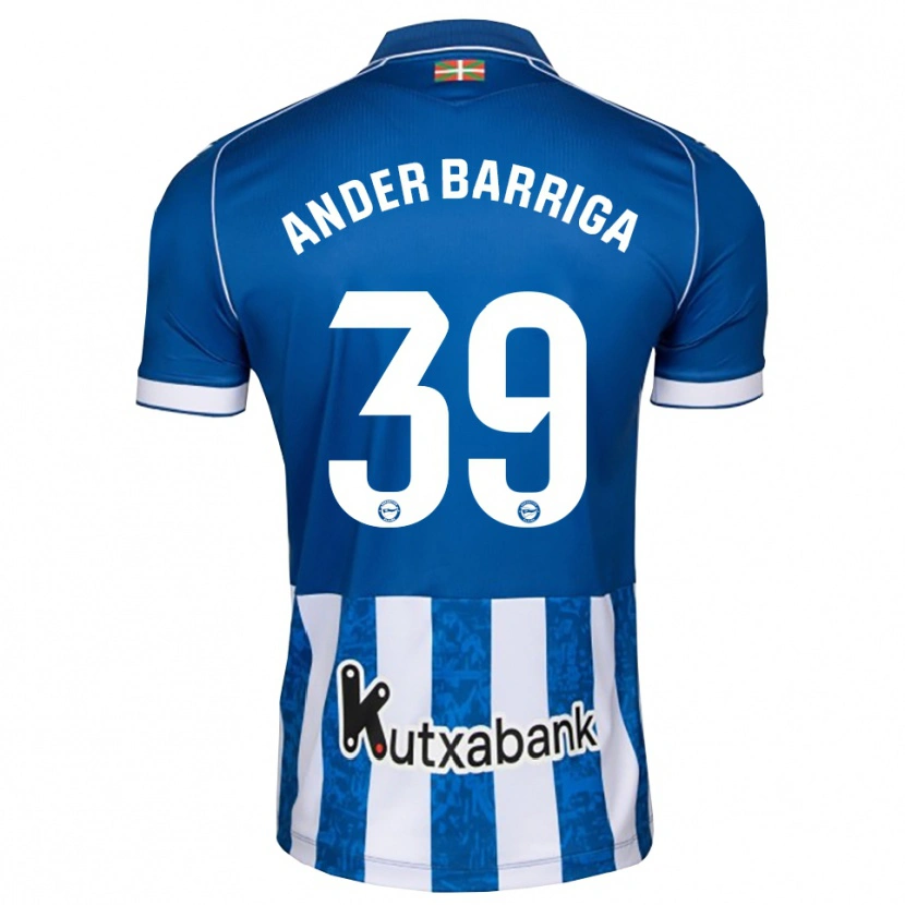 Danxen Damen Jon Ander Barriga #39 Blau Weiß Schwarz Heimtrikot Trikot 2026/27 T-Shirt