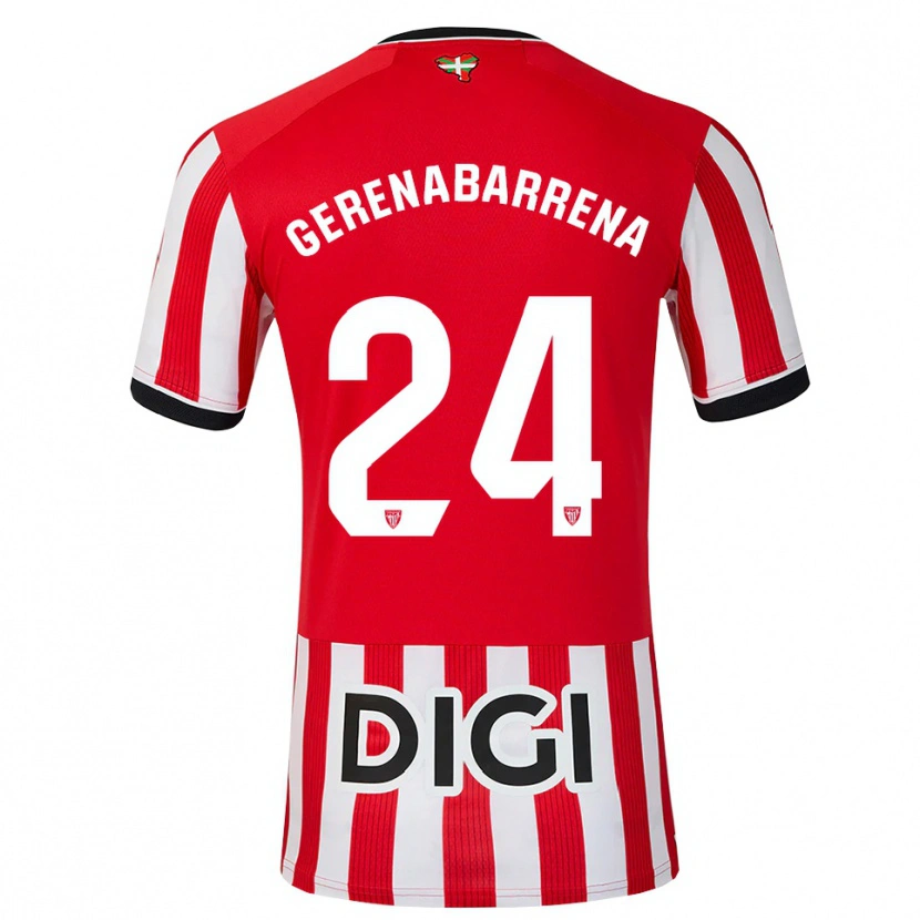 Danxen Damen Beñat Gerenabarrena #24 Rot Schwarz Weiß Heimtrikot Trikot 2026/27 T-Shirt