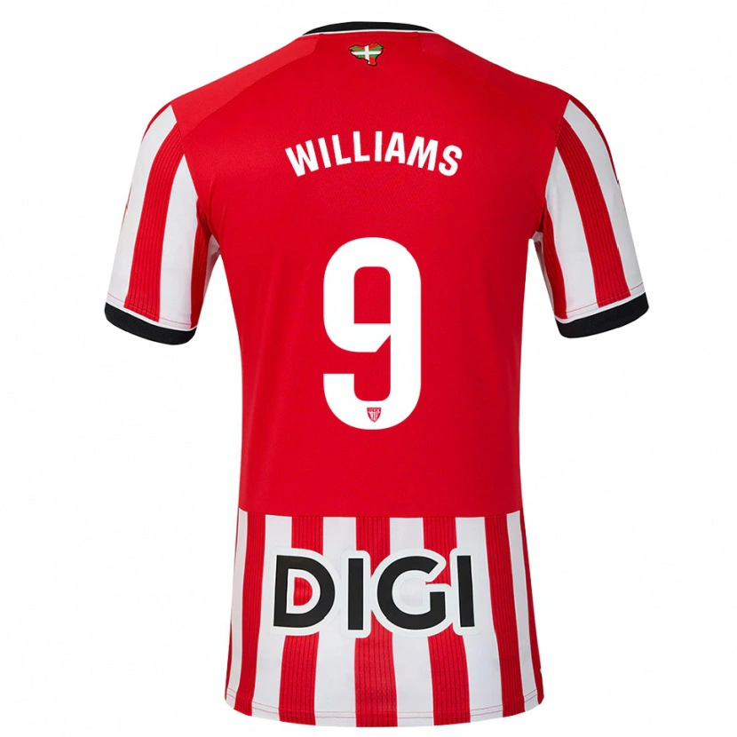 Danxen Damen Iñaki Williams #9 Rot Schwarz Weiß Heimtrikot Trikot 2026/27 T-Shirt