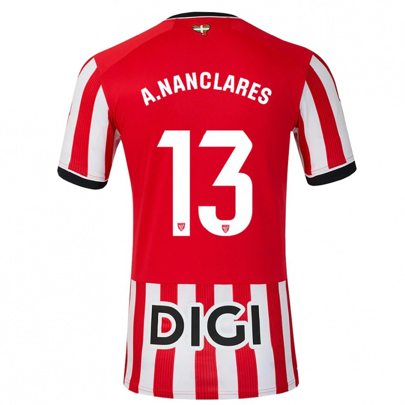 Danxen Damen Adriana Nanclares #13 Rot Schwarz Weiß Heimtrikot Trikot 2026/27 T-Shirt