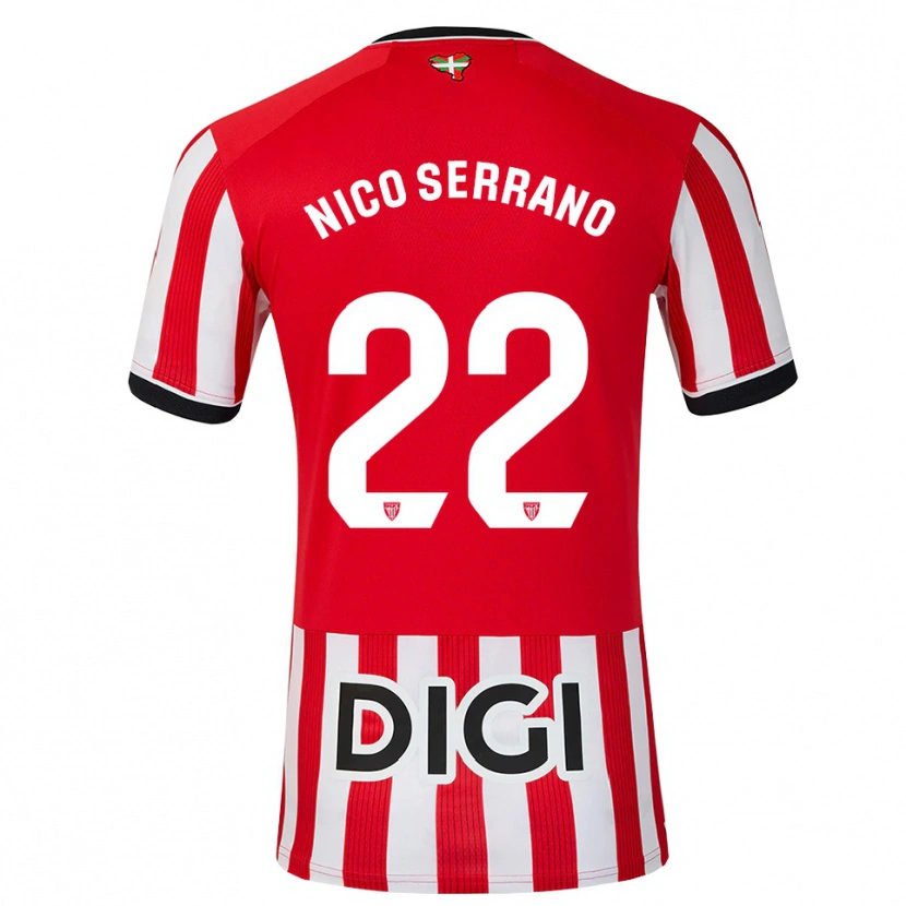 Danxen Damen Nico Serrano #22 Rot Schwarz Weiß Heimtrikot Trikot 2026/27 T-Shirt