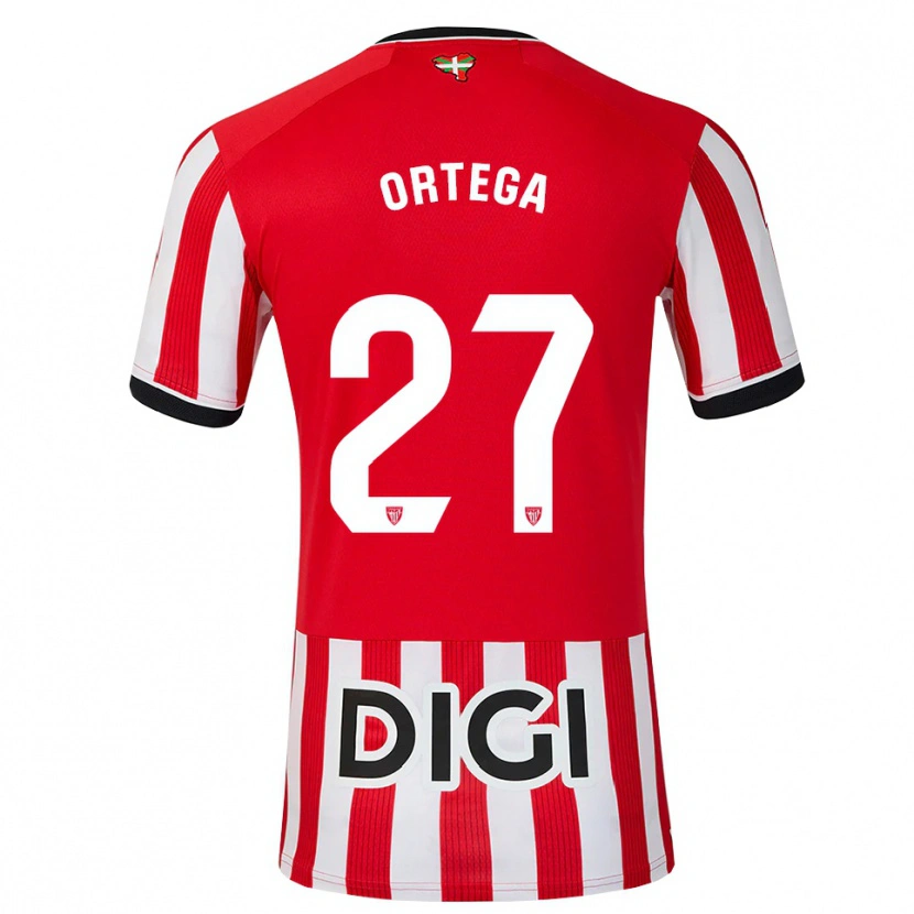 Danxen Damen Sara Ortega #27 Rot Schwarz Weiß Heimtrikot Trikot 2026/27 T-Shirt