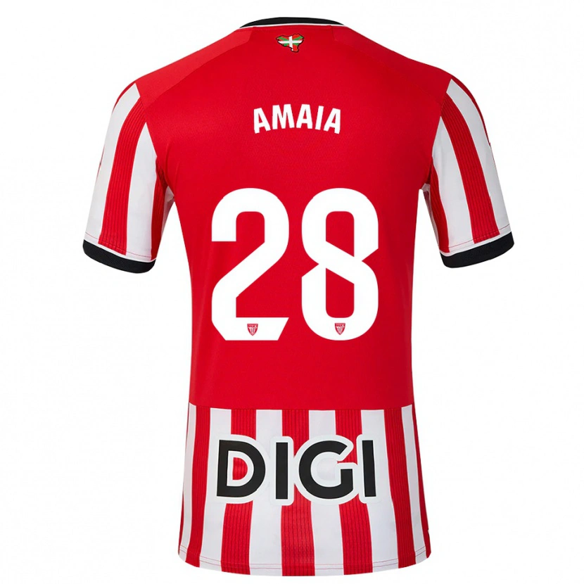 Danxen Damen Amaia Martinez De La Peña #28 Rot Schwarz Weiß Heimtrikot Trikot 2026/27 T-Shirt
