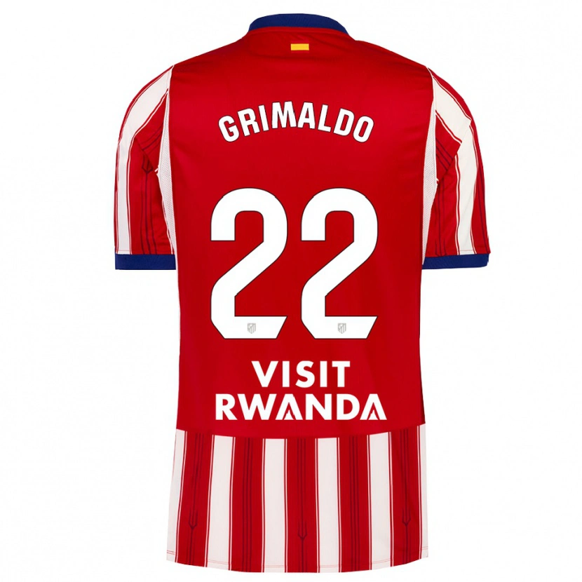 Danxen Damen Alejandro Grimaldo #22 Königsblau Rot Weiß Heimtrikot Trikot 2026/27 T-Shirt