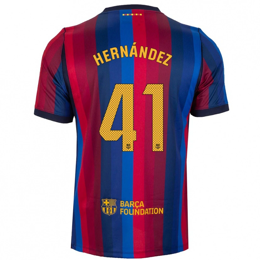 Danxen Damen Juan Hernández #41 Königsblau Rot Gelb Heimtrikot Trikot 2026/27 T-Shirt