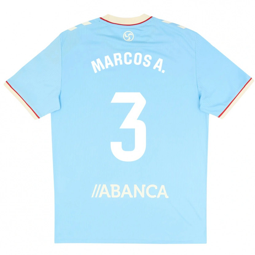 Danxen Damen Marcos Alonso #3 Himmelblau Weiß Rot Heimtrikot Trikot 2026/27 T-Shirt