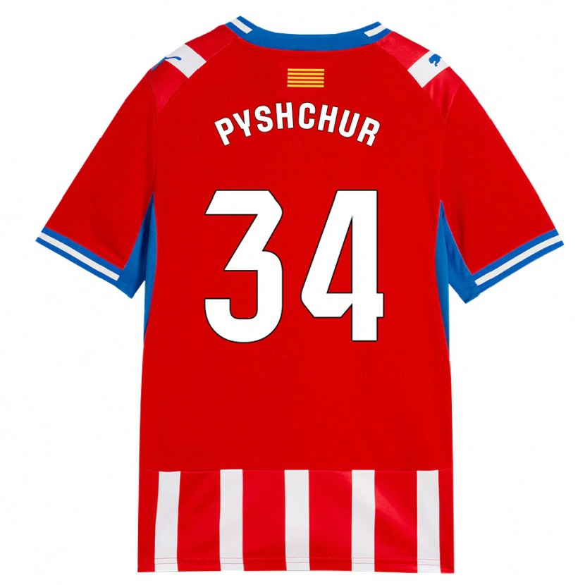 Danxen Damen Oleksandr Pyshchur #34 Rot Weiß Himmelblau Heimtrikot Trikot 2026/27 T-Shirt
