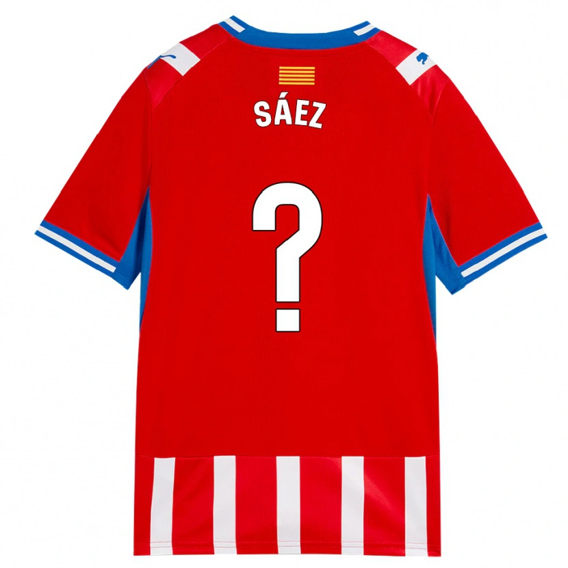 Danxen Damen David Sáez #0 Rot Weiß Himmelblau Heimtrikot Trikot 2026/27 T-Shirt