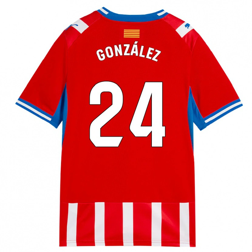 Danxen Damen Izan González #24 Rot Weiß Himmelblau Heimtrikot Trikot 2026/27 T-Shirt