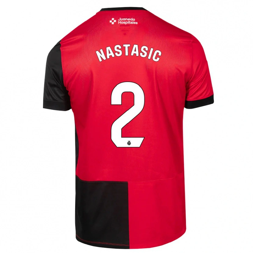 Danxen Damen Matija Nastasic #2 Schwarz Rot Weiß Heimtrikot Trikot 2026/27 T-Shirt