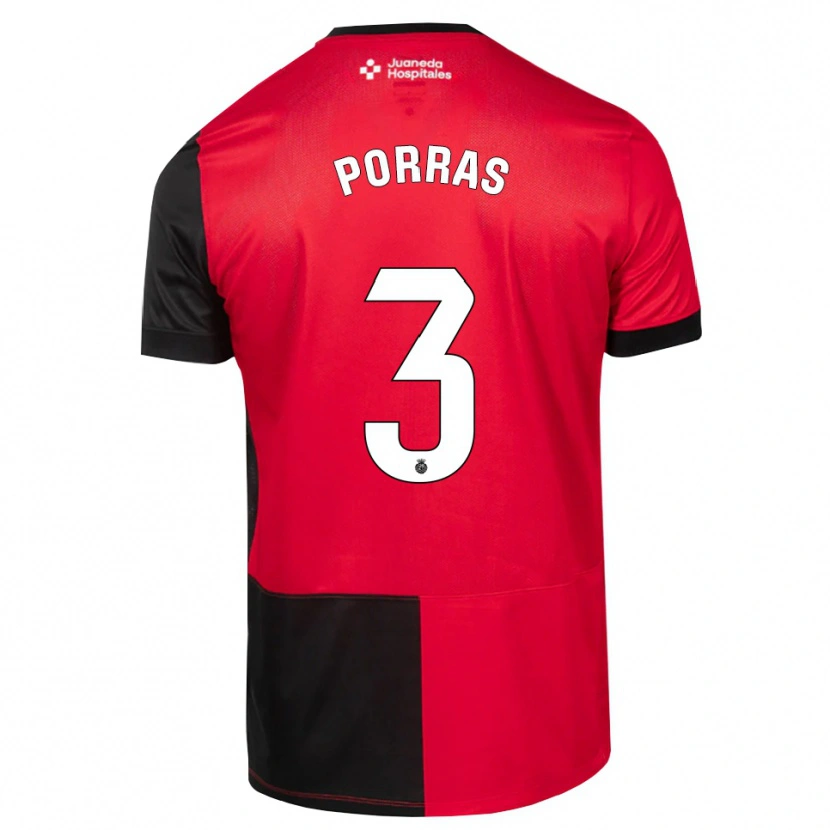 Danxen Damen Jordi Porras #3 Schwarz Rot Weiß Heimtrikot Trikot 2026/27 T-Shirt