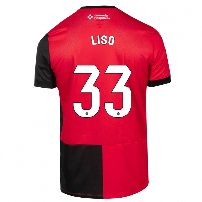 Danxen Damen Adrián Liso #33 Schwarz Rot Weiß Heimtrikot Trikot 2026/27 T-Shirt