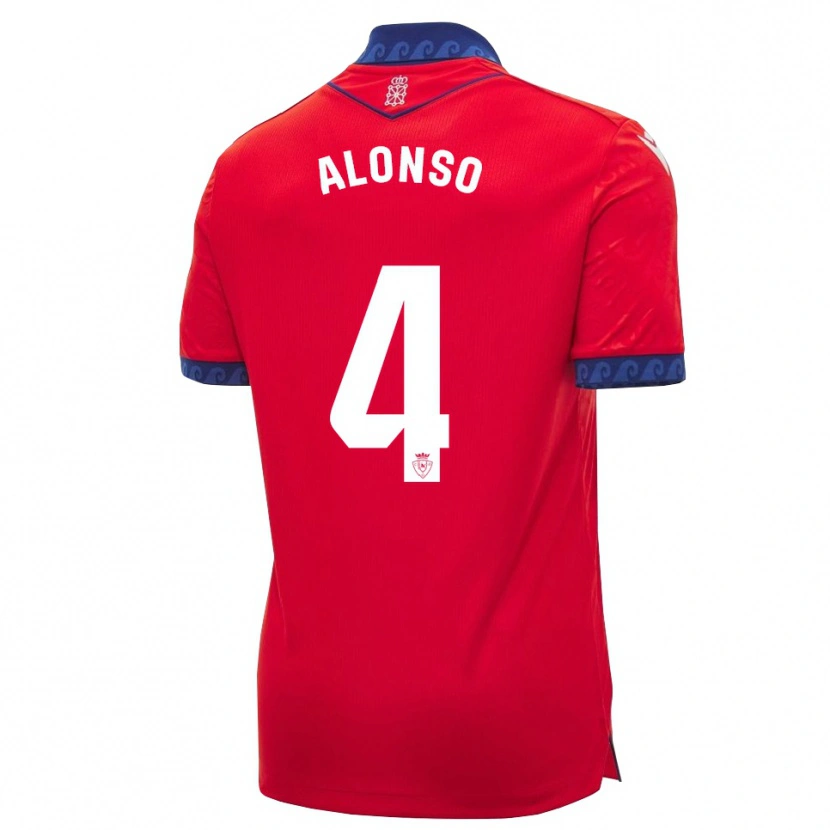 Danxen Damen Ander Alonso #4 Rot Marineblau Weiß Heimtrikot Trikot 2026/27 T-Shirt