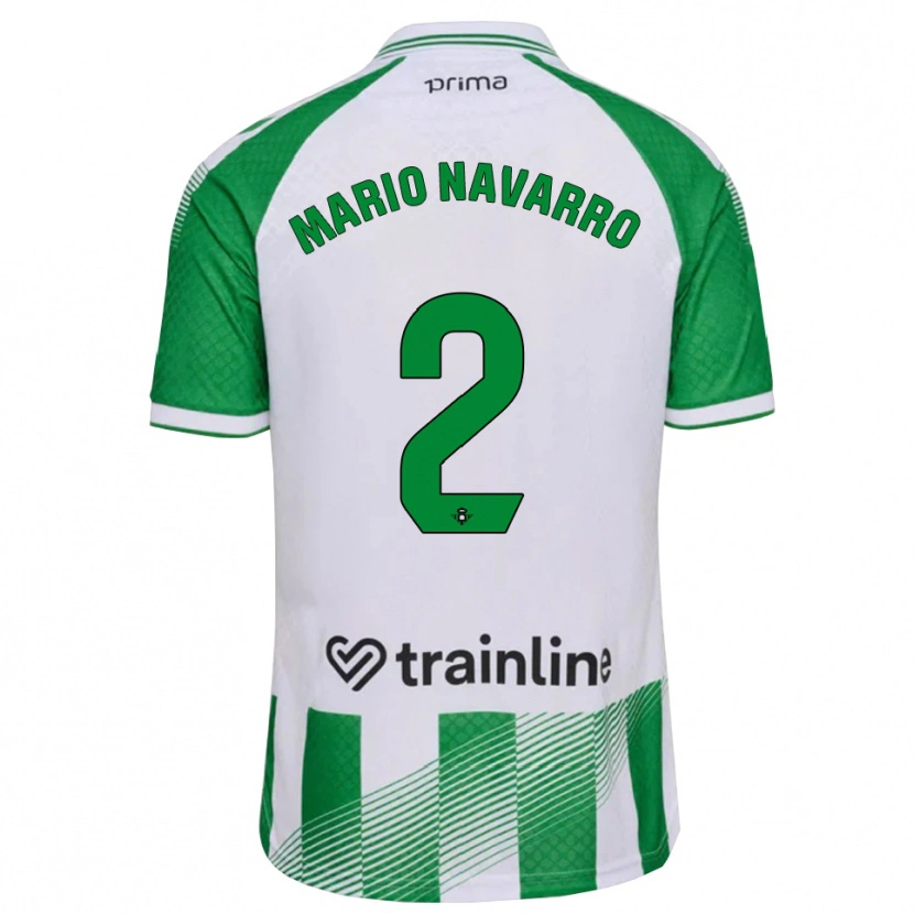 Danxen Damen Mario Navarro #2 Hellgrün Schwarz Weiß Heimtrikot Trikot 2026/27 T-Shirt