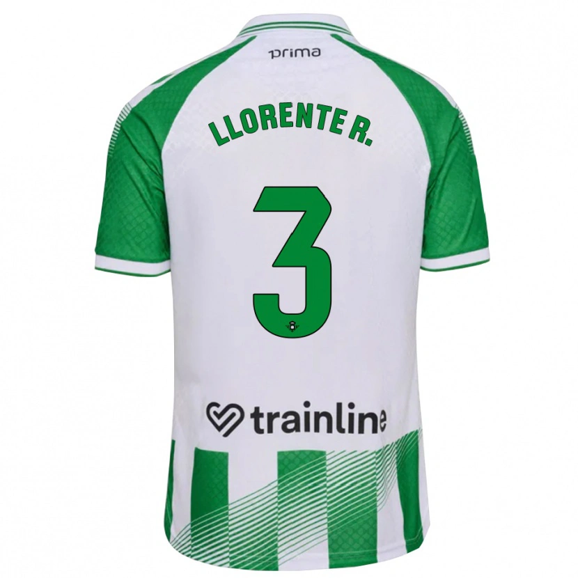 Danxen Damen Diego Llorente #3 Hellgrün Schwarz Weiß Heimtrikot Trikot 2026/27 T-Shirt