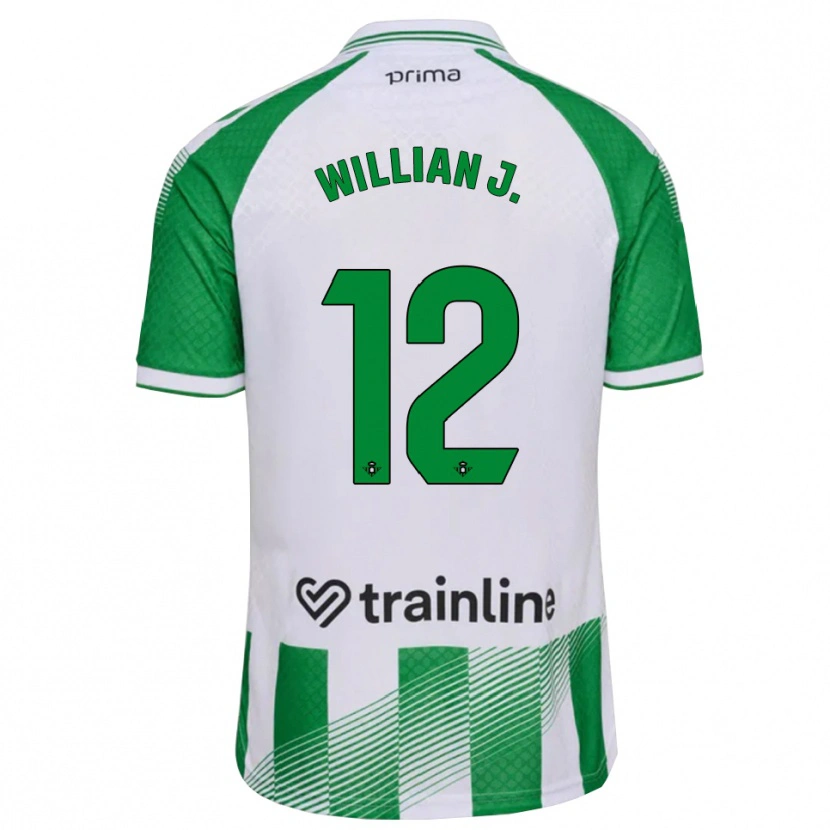 Danxen Damen Willian Jose #12 Hellgrün Schwarz Weiß Heimtrikot Trikot 2026/27 T-Shirt