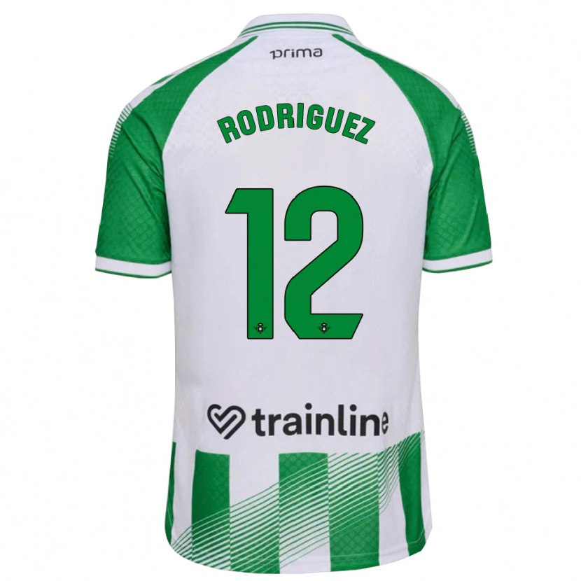 Danxen Damen Ricardo Rodríguez #12 Hellgrün Schwarz Weiß Heimtrikot Trikot 2026/27 T-Shirt