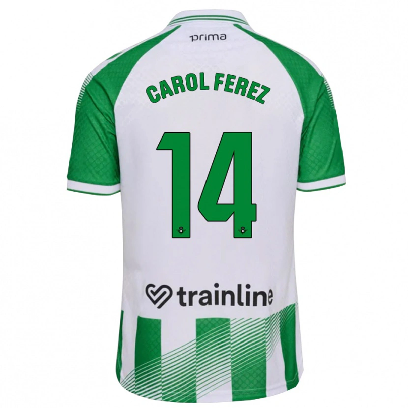Danxen Damen Carolina Férez Méndez #14 Hellgrün Schwarz Weiß Heimtrikot Trikot 2026/27 T-Shirt