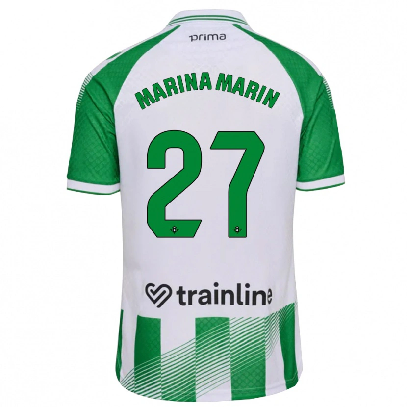 Danxen Damen Marina Marín #27 Hellgrün Schwarz Weiß Heimtrikot Trikot 2026/27 T-Shirt