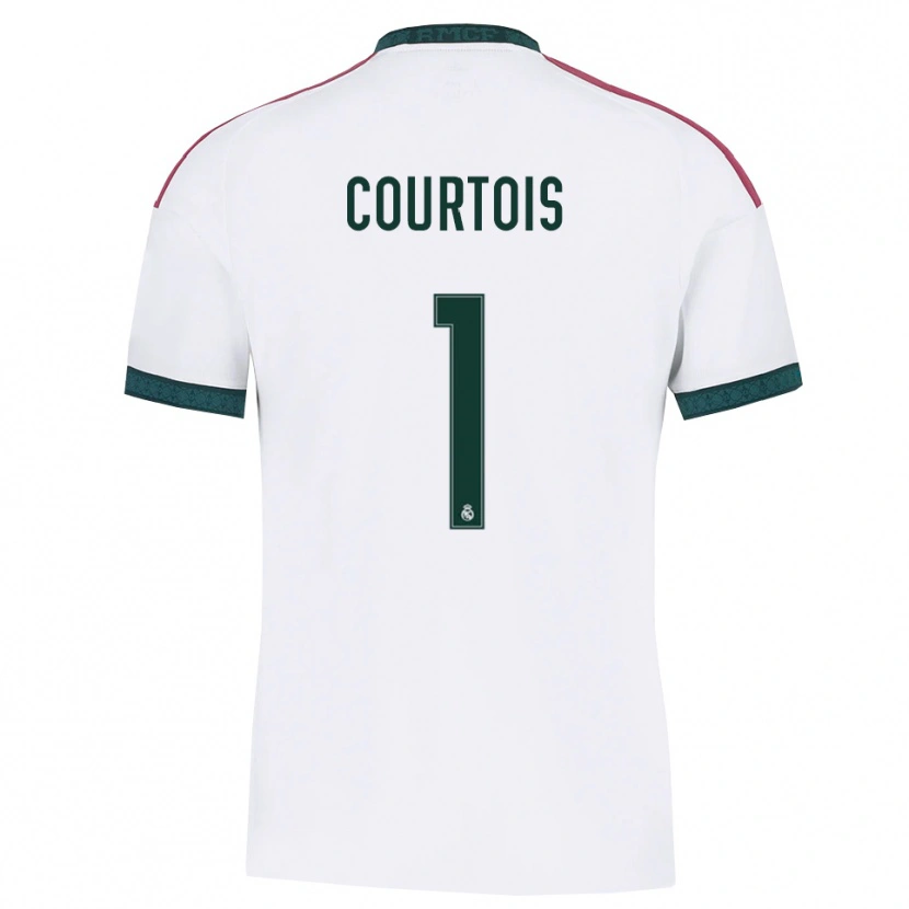 Danxen Damen Thibaut Courtois #1 Dunkelgrün Weiß Rot Heimtrikot Trikot 2026/27 T-Shirt