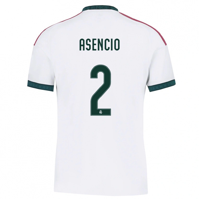 Danxen Damen Raúl Asencio #2 Dunkelgrün Weiß Rot Heimtrikot Trikot 2026/27 T-Shirt