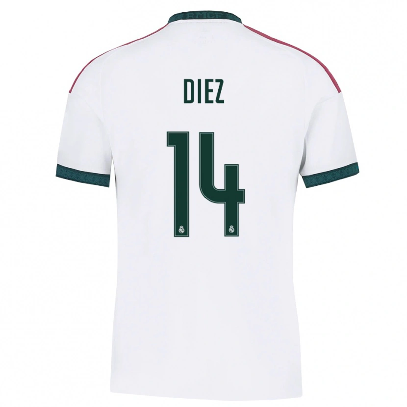 Danxen Damen Carlos Diez #14 Dunkelgrün Weiß Rot Heimtrikot Trikot 2026/27 T-Shirt