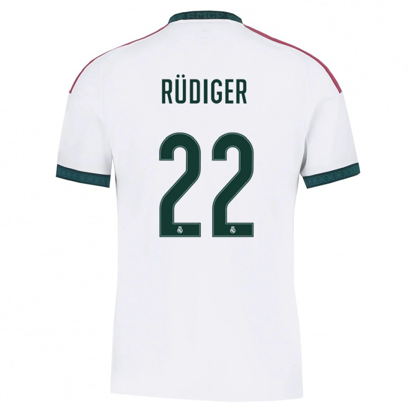 Danxen Damen Antonio Rüdiger #22 Dunkelgrün Weiß Rot Heimtrikot Trikot 2026/27 T-Shirt