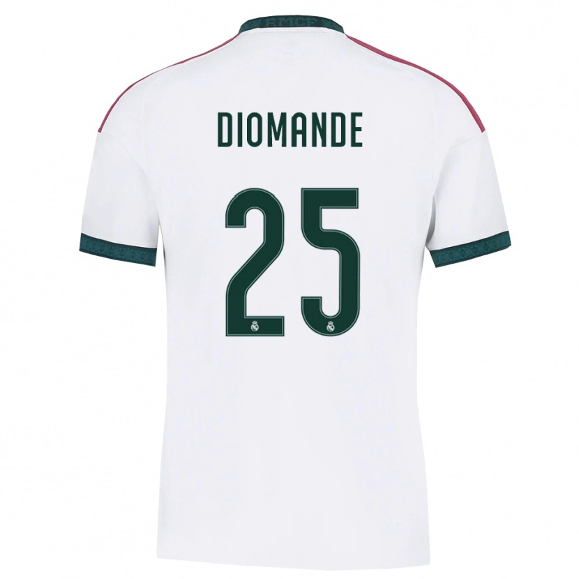 Danxen Damen Yan Diomande #25 Dunkelgrün Weiß Rot Heimtrikot Trikot 2026/27 T-Shirt