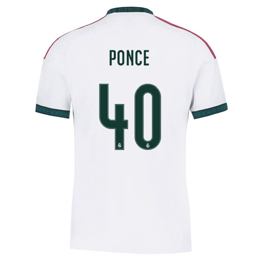 Danxen Damen Guille Ponce #40 Dunkelgrün Weiß Rot Heimtrikot Trikot 2026/27 T-Shirt