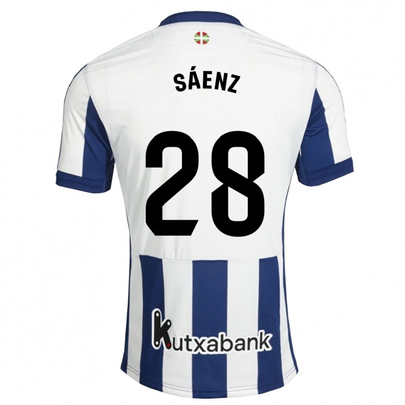 Danxen Damen Manuel Sáenz #28 Marineweiß Goldrute Heimtrikot Trikot 2026/27 T-Shirt