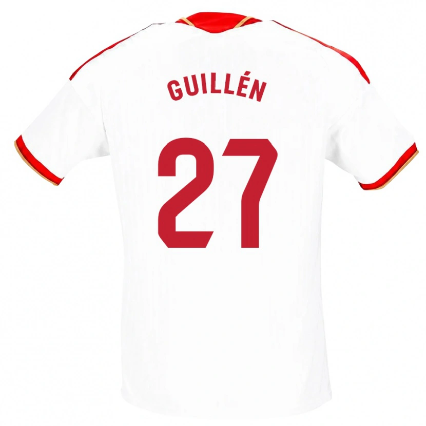 Danxen Damen Nico Guillén #27 Weiß Rot Heimtrikot Trikot 2026/27 T-Shirt