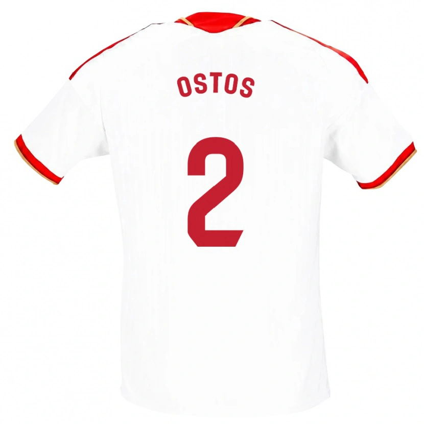 Danxen Damen Fran Ostos #2 Weiß Rot Heimtrikot Trikot 2026/27 T-Shirt