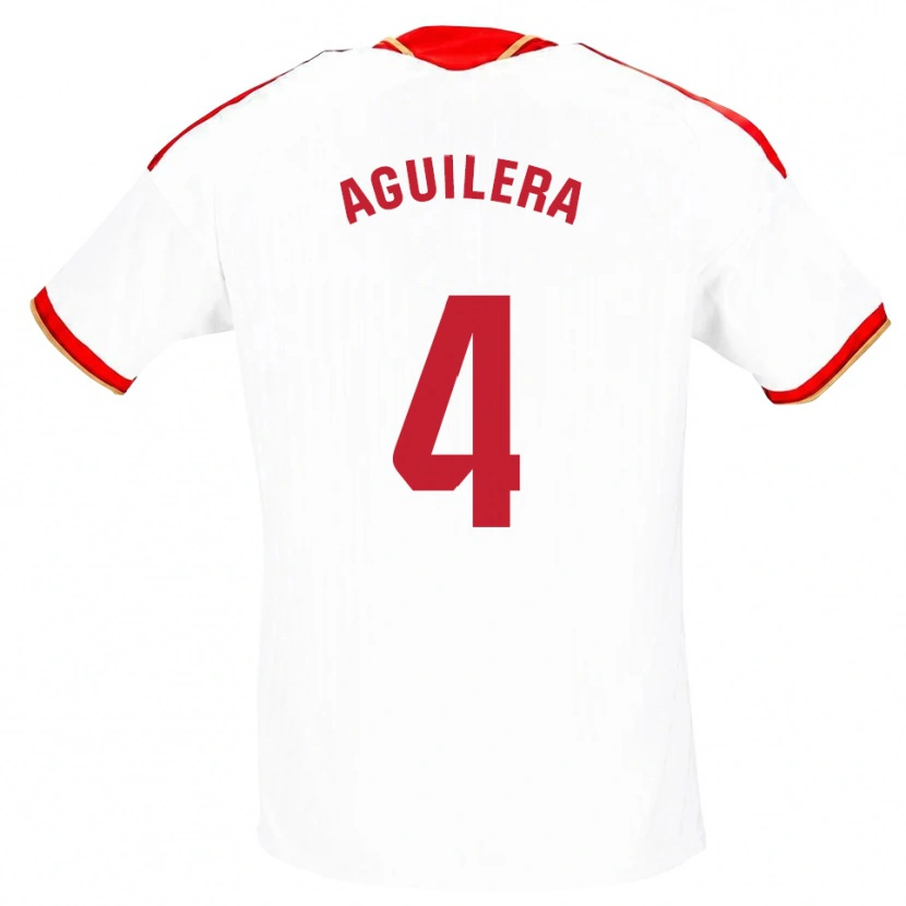 Danxen Damen Juanan Aguilera #4 Weiß Rot Heimtrikot Trikot 2026/27 T-Shirt