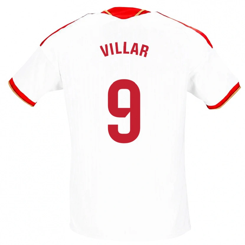 Danxen Damen Iker Villar #9 Weiß Rot Heimtrikot Trikot 2026/27 T-Shirt