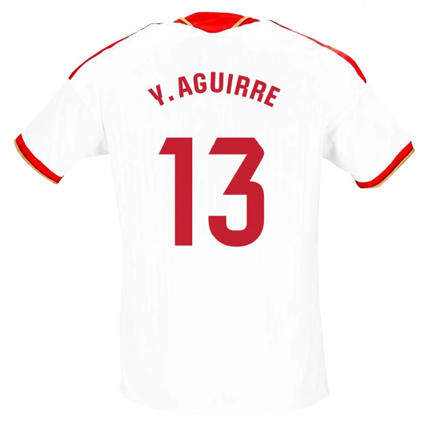 Danxen Damen Yolanda Aguirre Gutiérrez #13 Weiß Rot Heimtrikot Trikot 2026/27 T-Shirt